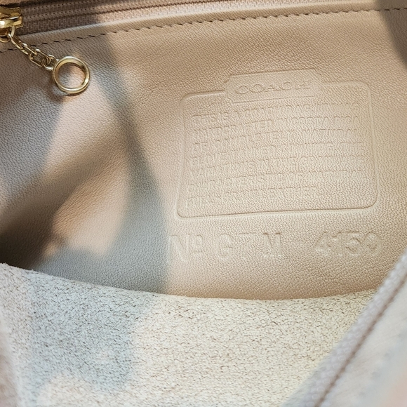 Gorgeous 90s Vintage Coach Fletcher Leather Crosssbody 4150 Off White - Picture 11 of 14